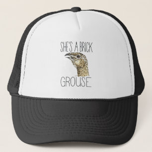 Hon är en Brick Grouse (Underbarare Sage Grouse) Keps