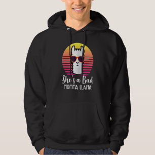 Hon är en dålig mamma Llama Mamma 5 Hoodie