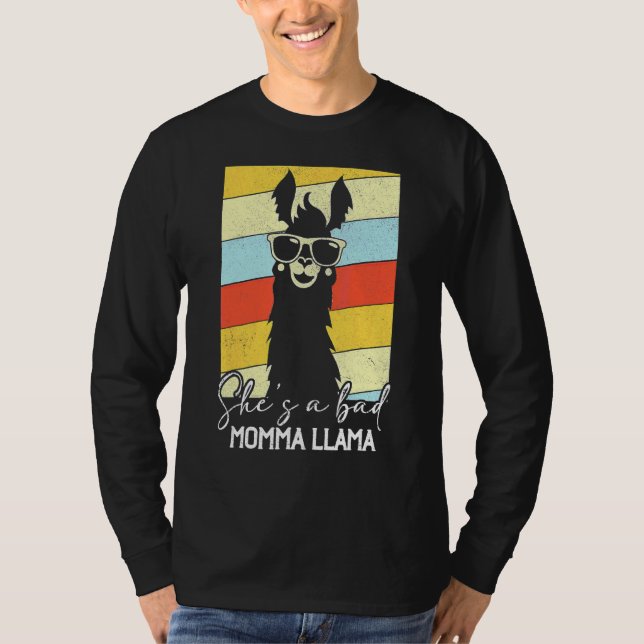 Hon är en dålig mamma Llama Mamma T Shirt (Framsida)