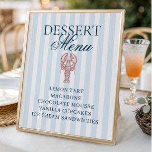Hon är en fångläger, Stripe Dessert Menu Poster