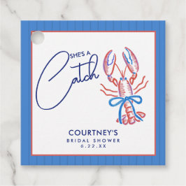 Hon är en fångst Kusthummer Bröllopsdusch Gåvor Etiketter