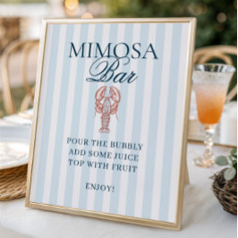 Hon är en fångsten från Stripe Mimosa Pub Poster