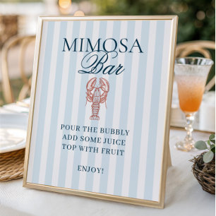 Hon är en fångsten från Stripe Mimosa Pub Poster