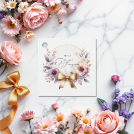 "Hon är en Finare One" Blommigt Bow Girl 1st Birth Gåvor Etiketter