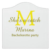 Hon är en riktig fångst gul monogram möhippa n