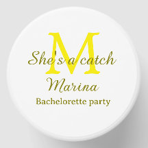 Hon är en riktig fångst gul monogram möhippa n