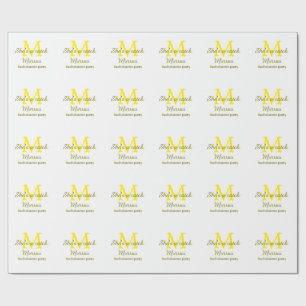 Hon är en riktig fångst gul monogram möhippa n presentpapper