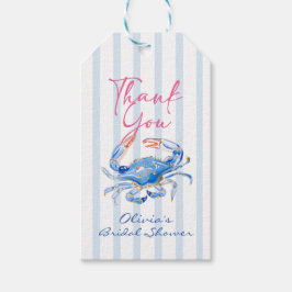 Hon är en riktig fångst Preppy Coastal Krabb Bröll Presentetikett