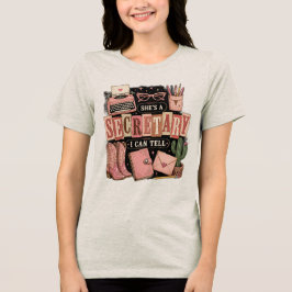 Hon Är En Sekreterare Jag Kan Säg Vintage Retro Ko T Shirt