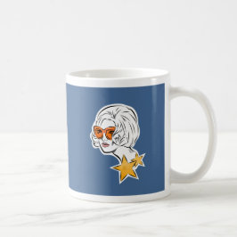 Hon är en Star Retro Stil Kaffemugg