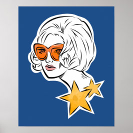 Hon är en Star Retro Stil Poster