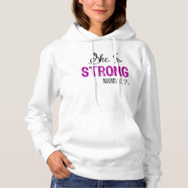 Hon är en stark kristen Religiösa Sweatshirt Tee Shirt