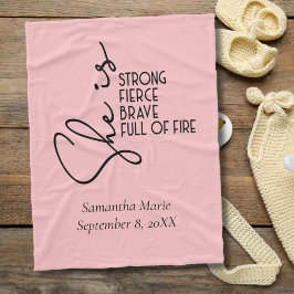 Hon är en stark Personlig för Modig Fullt Fire Fleecefilt