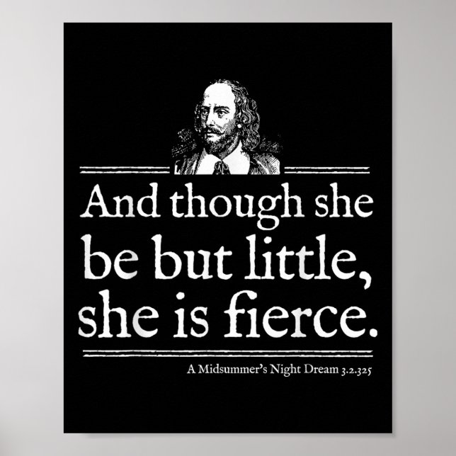 Hon är en vacker Shakespeare-citat t-shirt teaterp Poster (Framsidan)