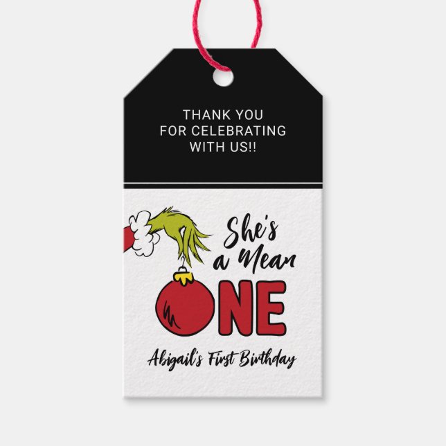 Hon är ett Elak ett | Gynnande födelsedag Presentetikett (Framsidan)