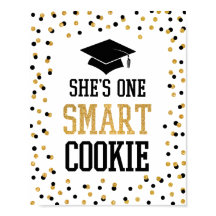 Hon är ett smart Cookie Grad Party-tecken