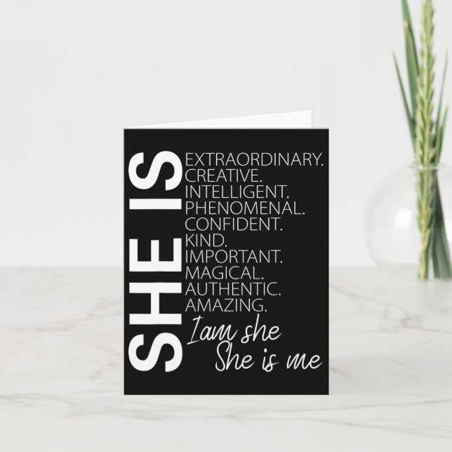 Hon är ett utomordentligt Kreativ. Kort (Framsida)