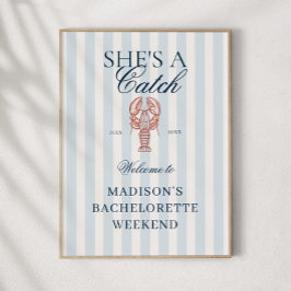 Hon är fångsten Lobster Bachelorette Välkommen Poster