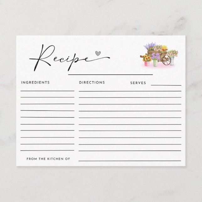 HON ÄR FÄRSK FRÅN MARKNADSFÖRINGEN AV BLOMMIGT TILLÄGGSKORT (Framsida)