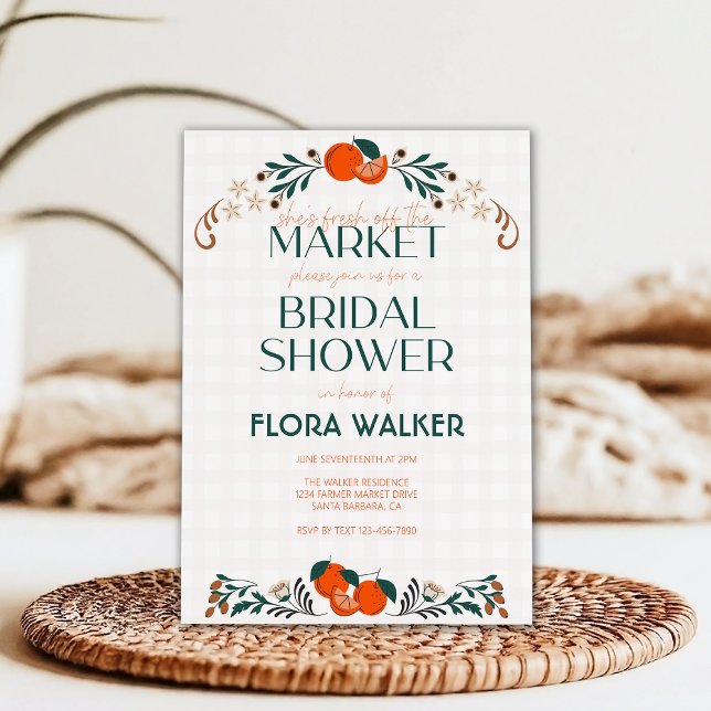 Hon är färsk från Möhippan för Orange på marknaden Inbjudningar (Skapare uppladdad)