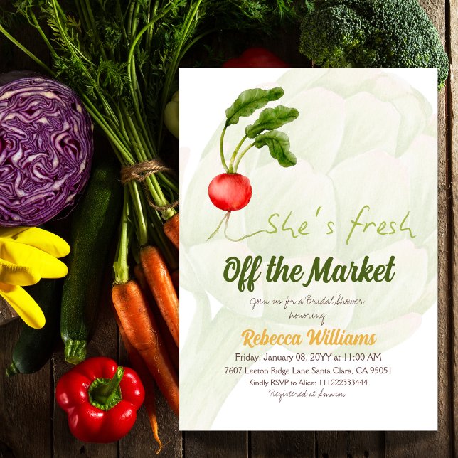 Hon är färsk från Möhippan Inbjudningar (Skapare uppladdad)