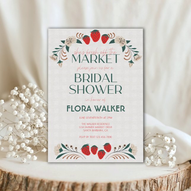 Hon är färsk från Möhippan Inbjudningar (Skapare uppladdad)