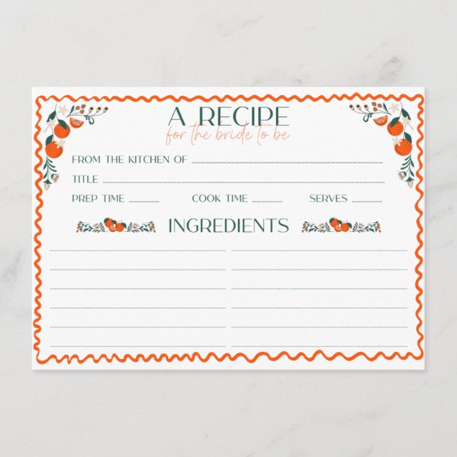 Hon är färsk från Möhippan Recipe på marknaden Tilläggskort (Framsida)