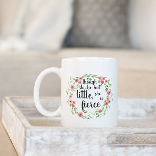 Hon är Fierce Blommigt Offert Kaffemugg
