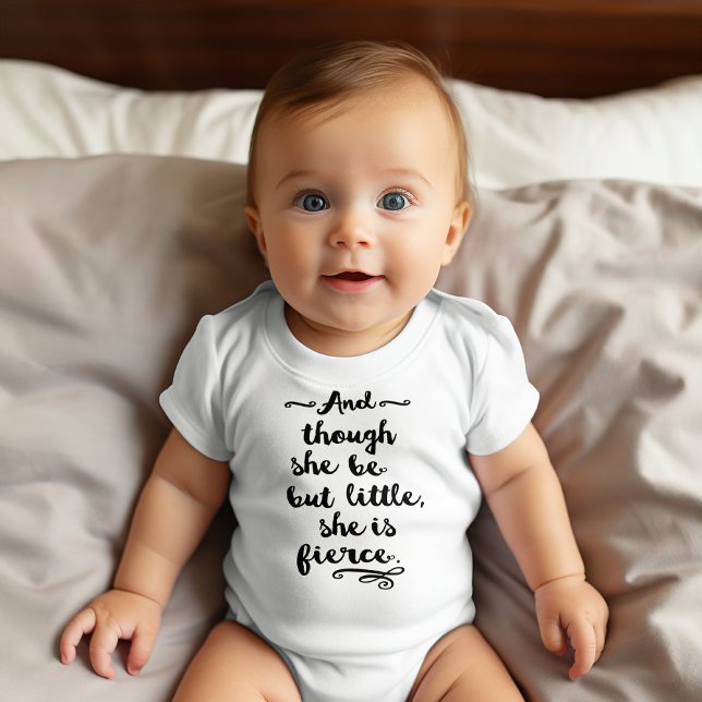 Hon är Fierce T Shirt (This inspiring bodysuit design features a quote from Shakespeare's Midsummer Night's Dream Book.)
