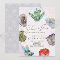 Hon är Gem Crystals Gemstone Geology Birthday
