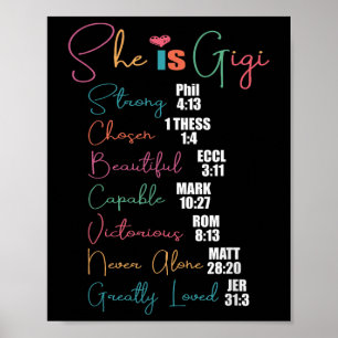 Hon är Gigi kristen mors dag present Grandma  Poster