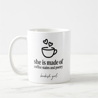 Hon Är Gjord av Kaffebryningar och Poesi Bokälskar Kaffemugg