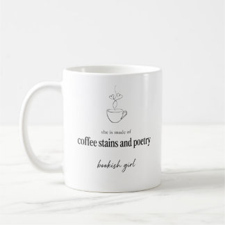 Hon Är Gjord Av Kaffefläckar Och Poesi Bokälskare Kaffemugg