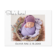 Hon är här! Han är här! Enkel Modern tack