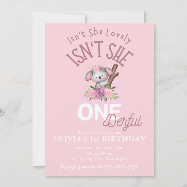 Hon är inte ett underbart Anpassade. Inbjudningar (Framsida)