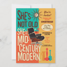 Hon är inte gammal, jag är Modern Party Inbjudan i