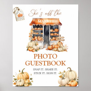 Hon är inte på marknaden Höst Pumpa Foto Gästbok Poster