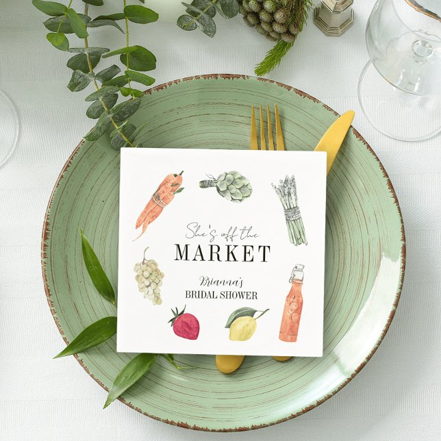 Hon är inte på marknaden Lantarbetarens bröllopsfe Pappersservett (Skapare uppladdad)