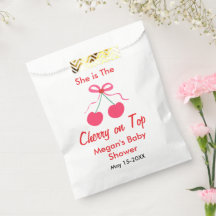 Hon är körsbär på toppen Coquette tjej baby shower