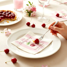 Hon är körsbäret på tårta Baby Shower Servetter