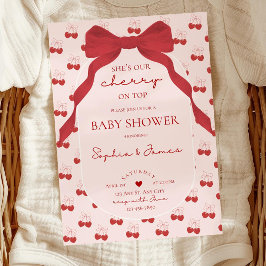 Hon är krönet på hatten baby shower inbjudan