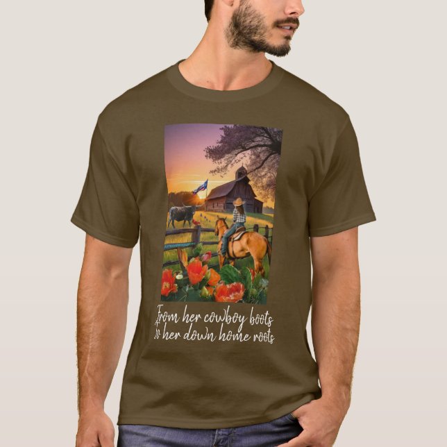 Hon är land t shirt (Framsida)