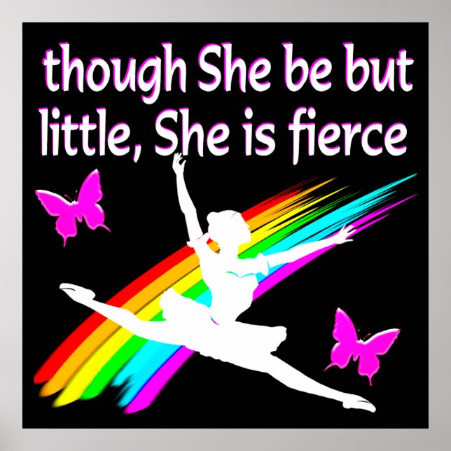 HON ÄR LITE, MEN HON ÄR BRA DANCER DESIGN POSTER (Framsidan)