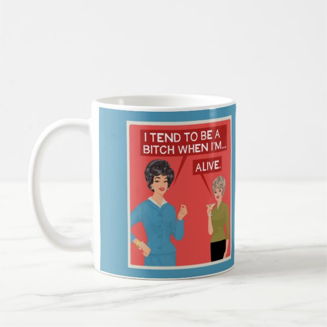 Hon är lite vass när hon lever kaffemugg (Vänster)