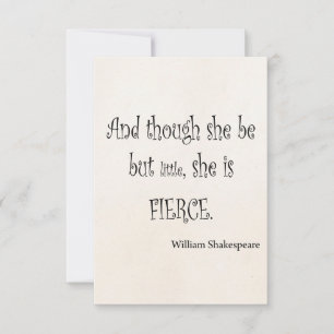 Hon är liten men hon är en häftig Shakespeare-cita
