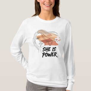 Hon är makt - Ödesert Aura Feminine Art med Fox T Shirt