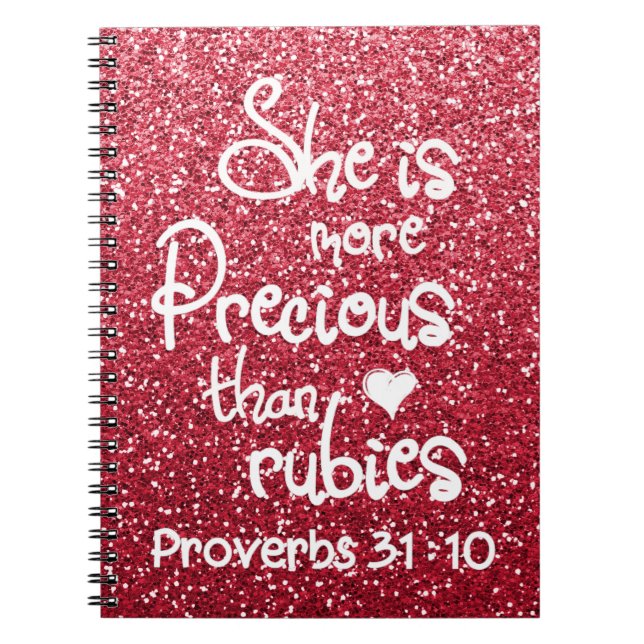 Hon är mer elak än Rubies Proverbs Glitter Anteckningsbok (Framsidan)