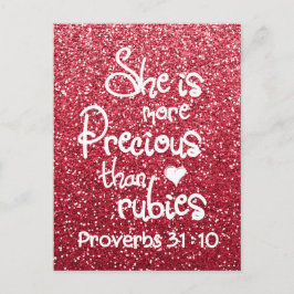 Hon är mer elak än Rubies Proverbs Glitter Vykort