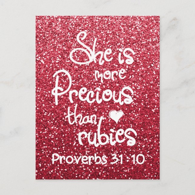 Hon är mer elak än Rubies Proverbs Glitter Vykort (Framsida)