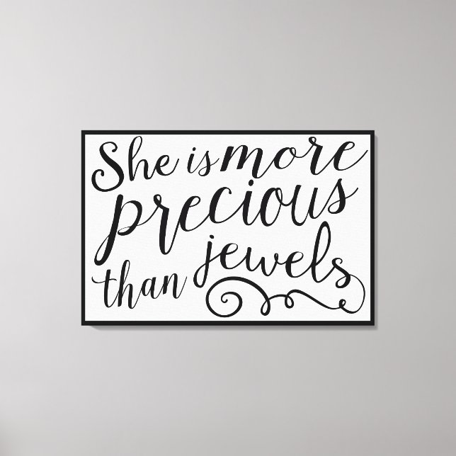 Hon är mer eländig än judarna Black Gräns Canvastryck (Framsida)